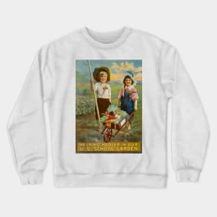 Helping Hoover in our U.S. school garden. Crewneck Sweatshirt